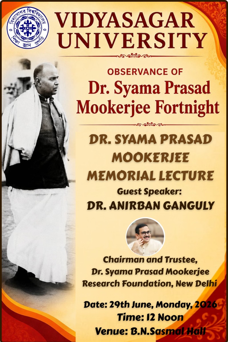 Dr. Syama Prasad Mookerjee Memorial Lecture 29-Jun-2026